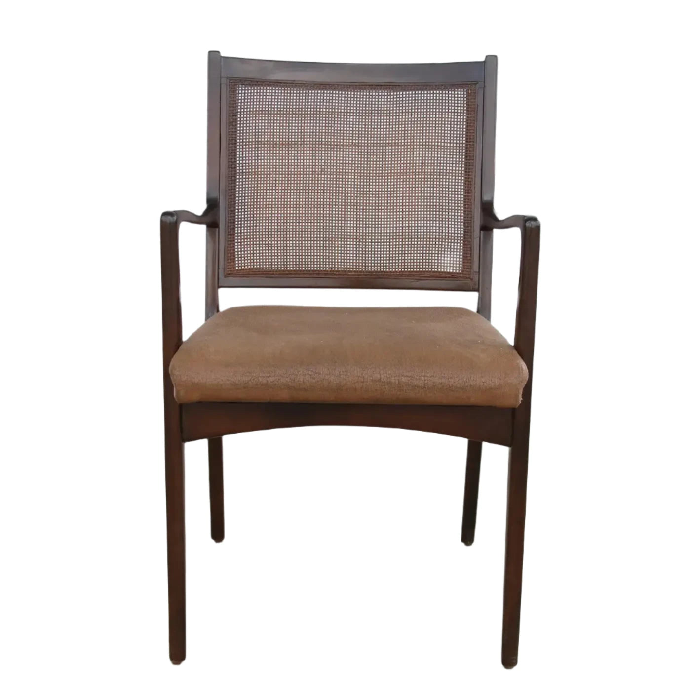 Set of 6 Swedish Dining Chairs Attributed to Karl Erik Ekselius in Teak and Cane