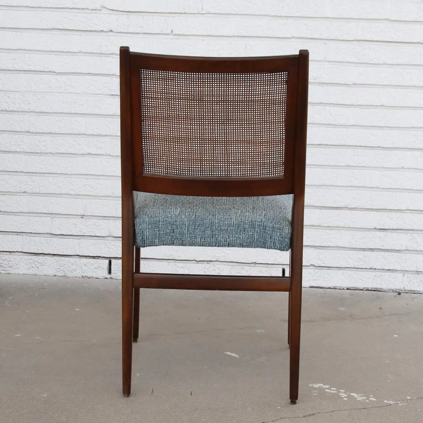 Set of 6 Swedish Dining Chairs Attributed to Karl Erik Ekselius in Teak and Cane