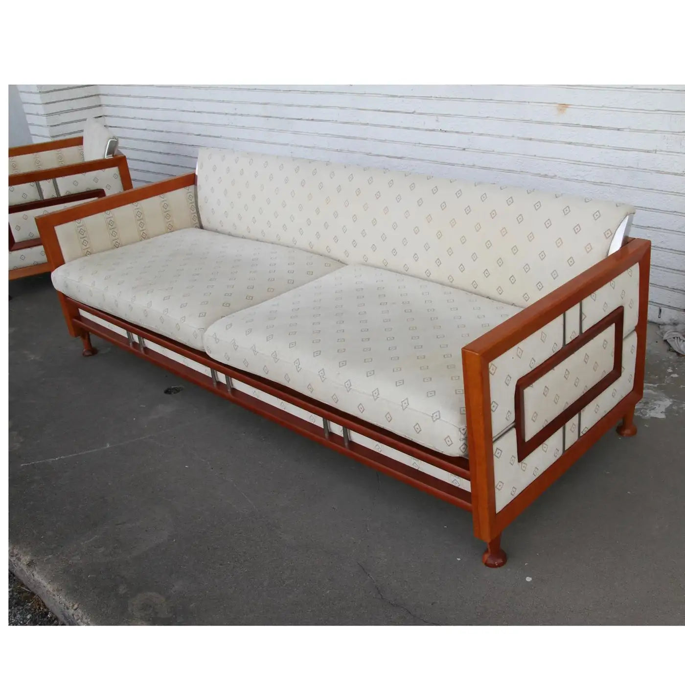 Mid-Century Teak Sofa from Spain