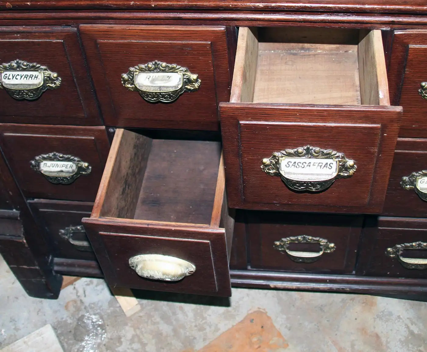 9FT Antique Early 20th Century Apothecary Cabinet