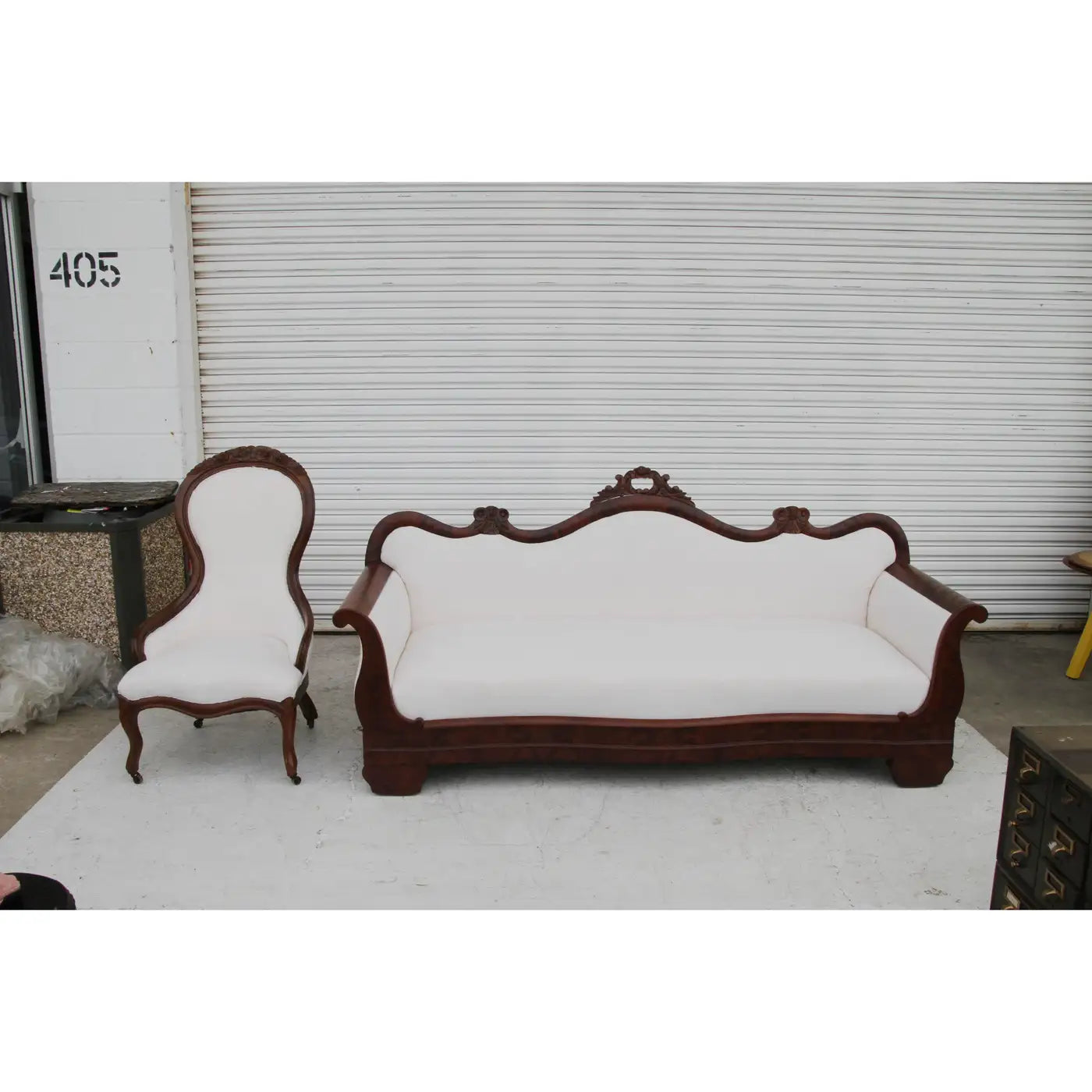 Regency Style Carved Antique Sofa