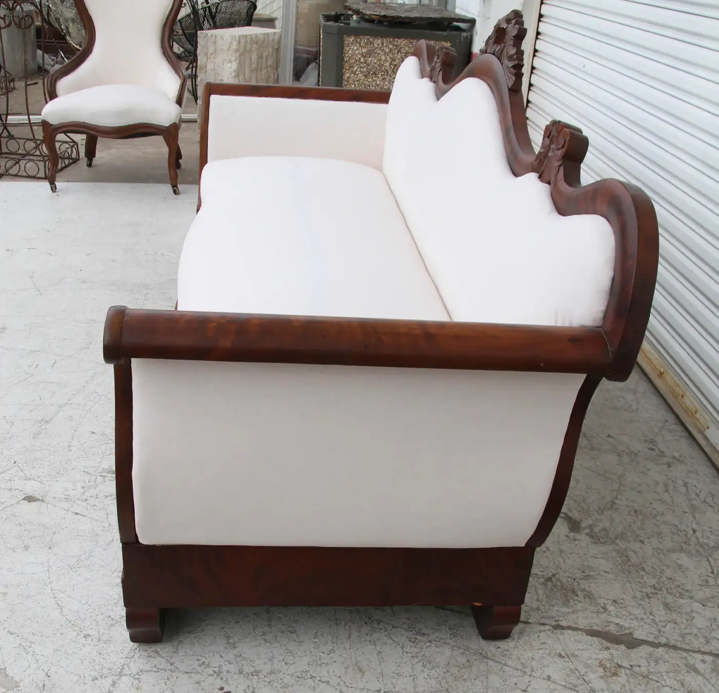 Regency Style Carved Antique Sofa