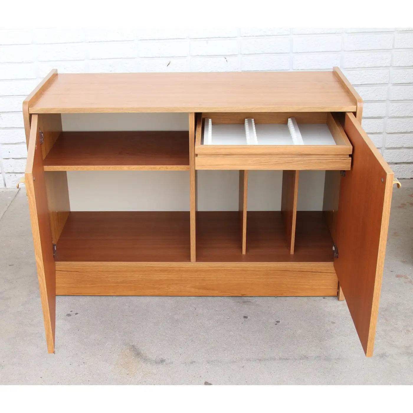 Mid Century Record Cabinet Danish Modern Media Cabinet