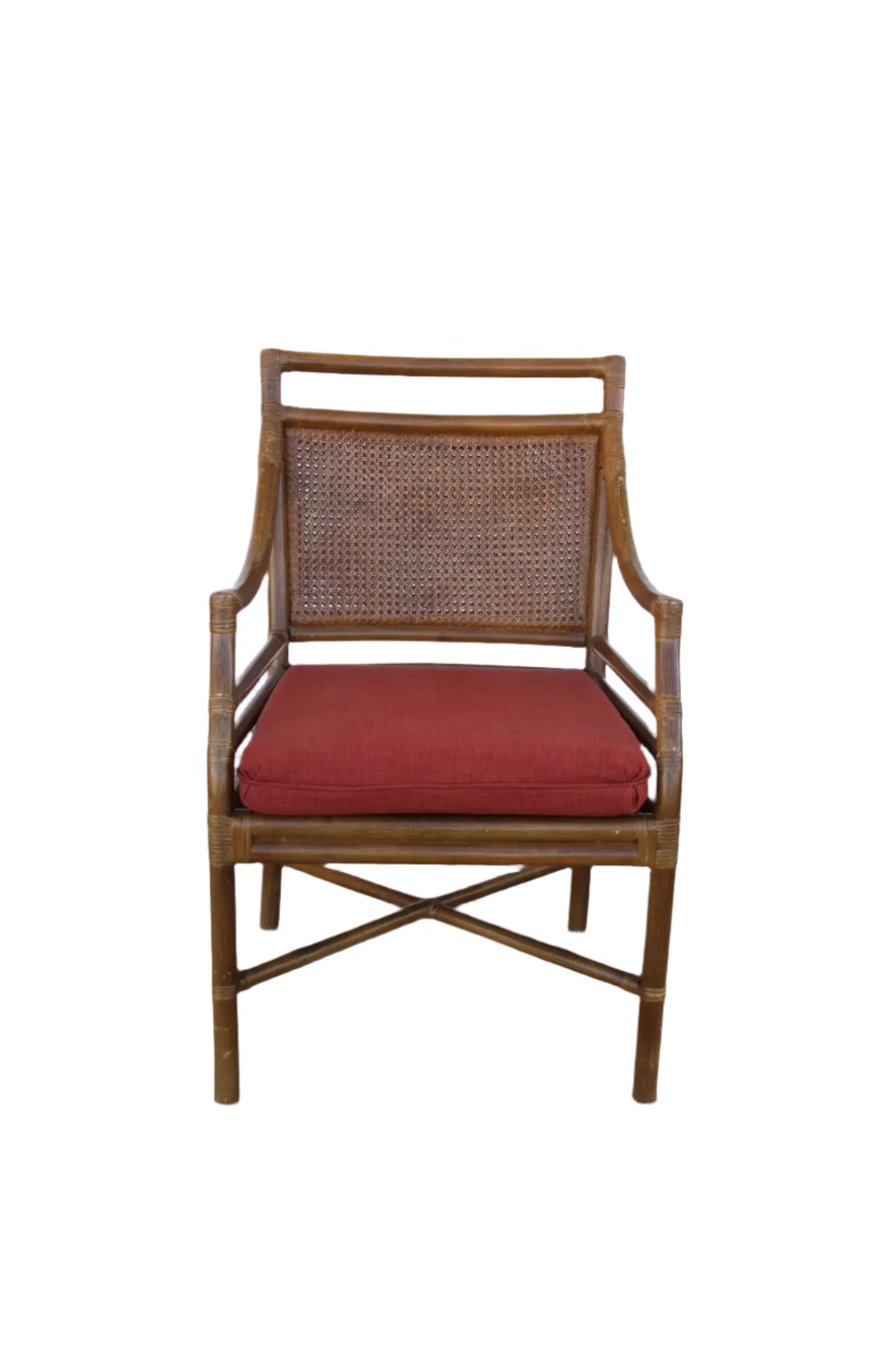 Set of 4 McGuire Style Mid-Century Cane Bamboo Dining Chairs