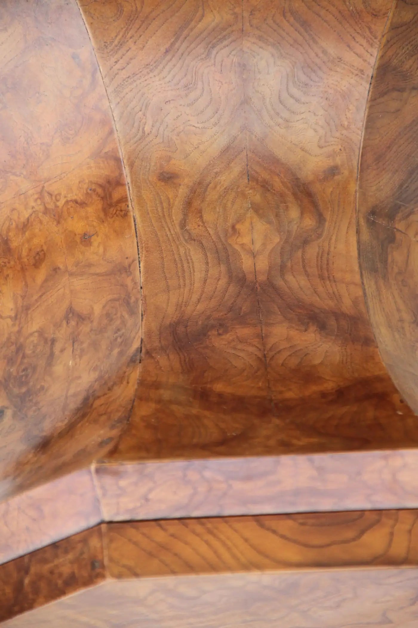 Italian Burl Biedermeier Pedestal Stool