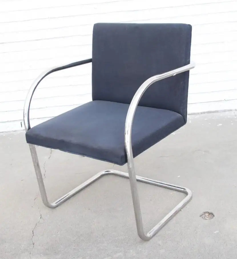 Set of 6 Knoll Mies Van Der Rhoe Tubular BRNO Chairs