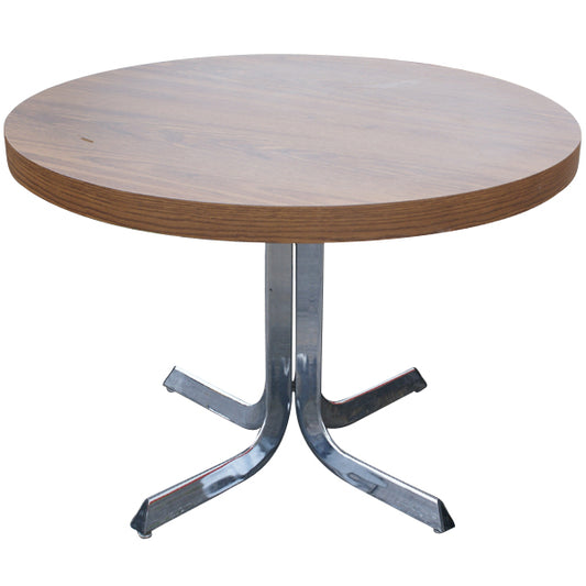 3.5 Ft Round Breakfast Table Chrome Base