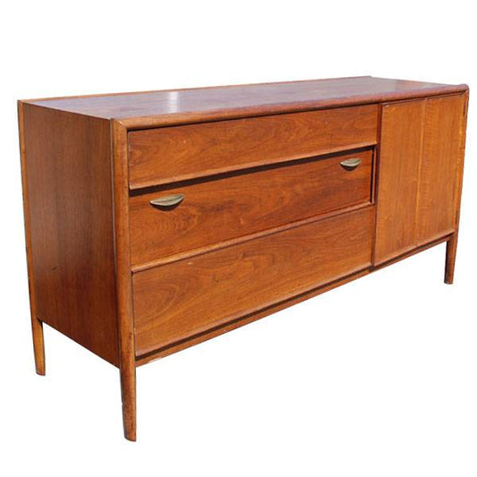 Vintage Barney Flagg for Drexel Parallel Credenza Breakfront (MR7366)