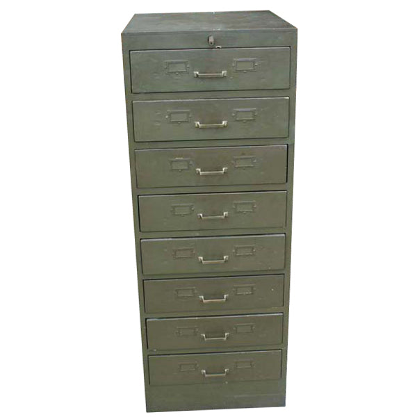 (1) World War II Wood Card File Cabinet Le Febure CO. 43″ high (MR8318)