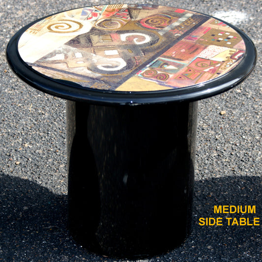 (1) Memphis Style Round Side Table Medium