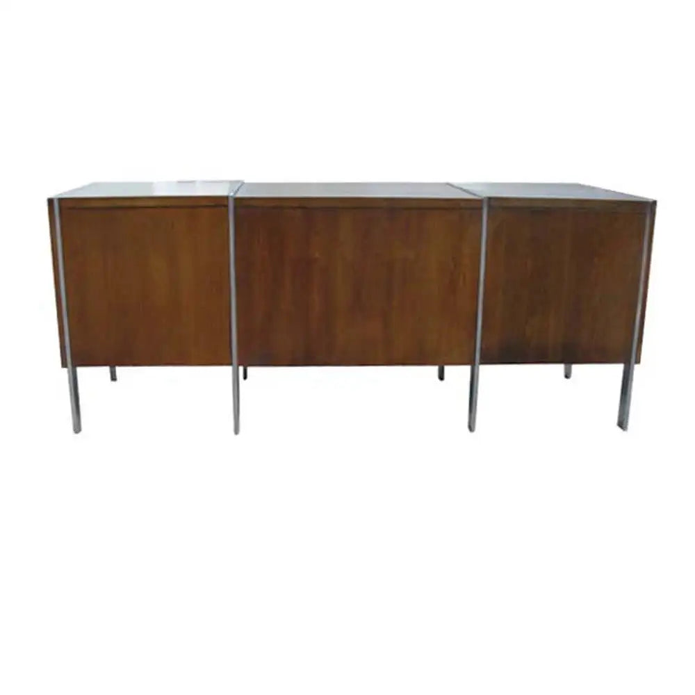 6ft Stow Davis Dark Walnut Knee Hole Credenza Desk