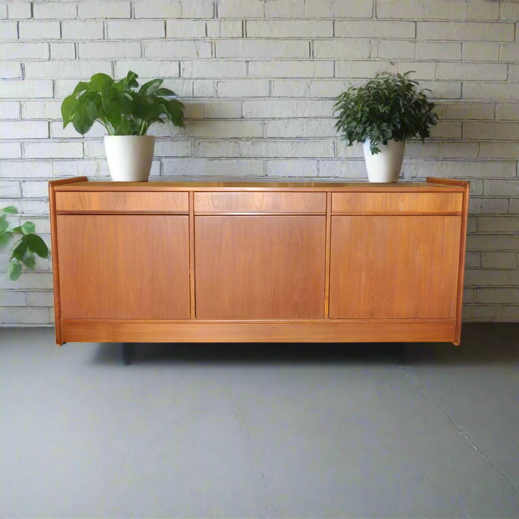 Mid Century Danish Modern Teak Credenza by D-Scan