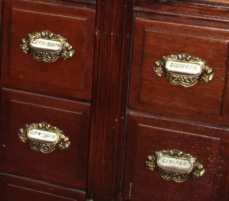 9FT Antique Early 20th Century Apothecary Cabinet