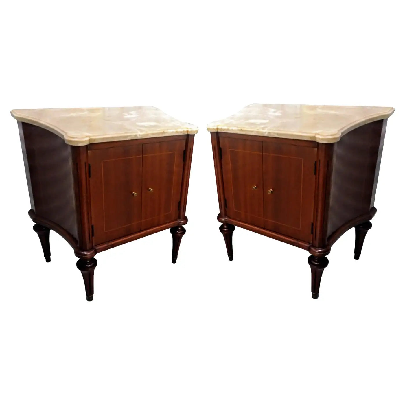 Pair Louis XVI Directoire Style Marble Top Commode Nightstands – Metro ...