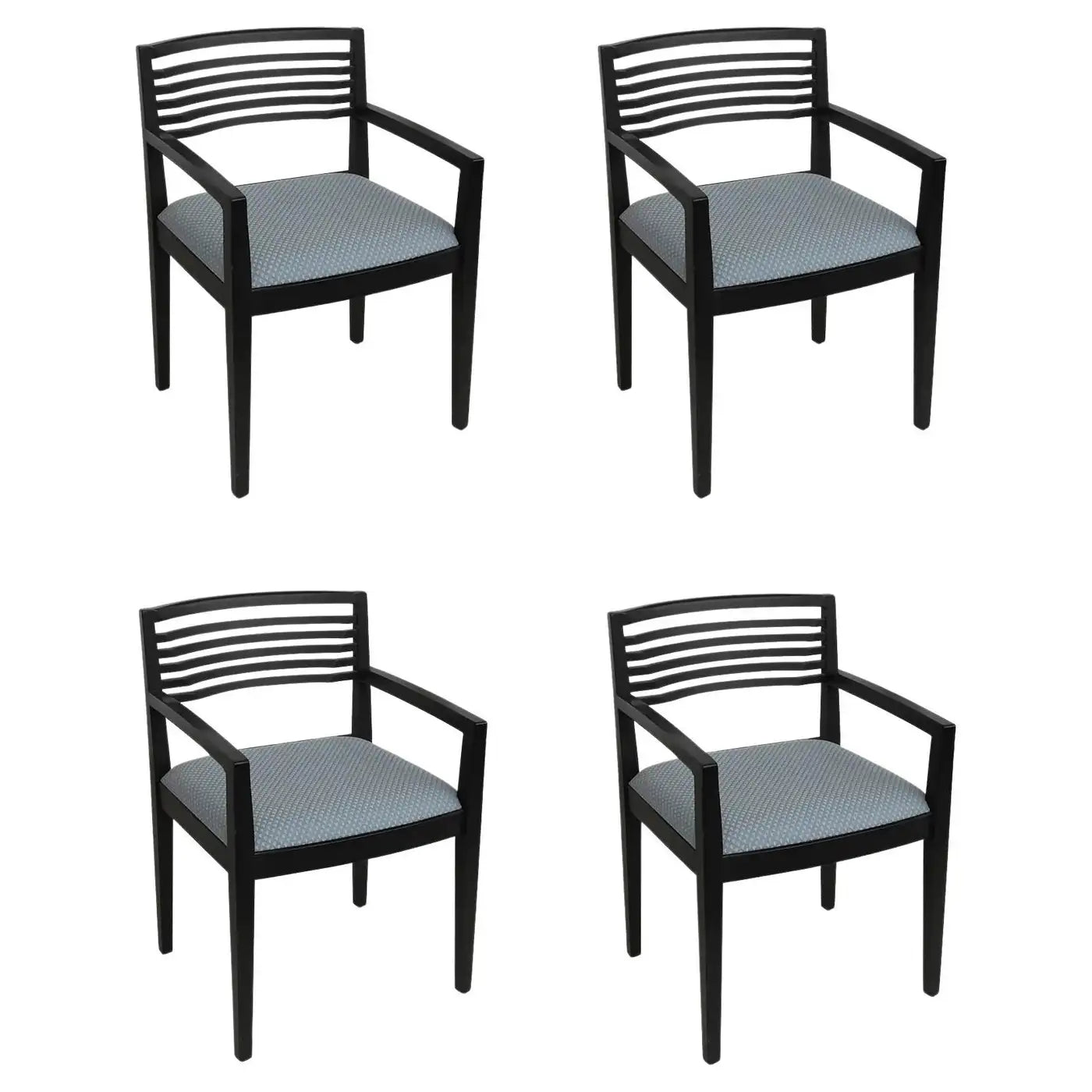 Set of 4 Ebonized Knoll Ricchio Chairs