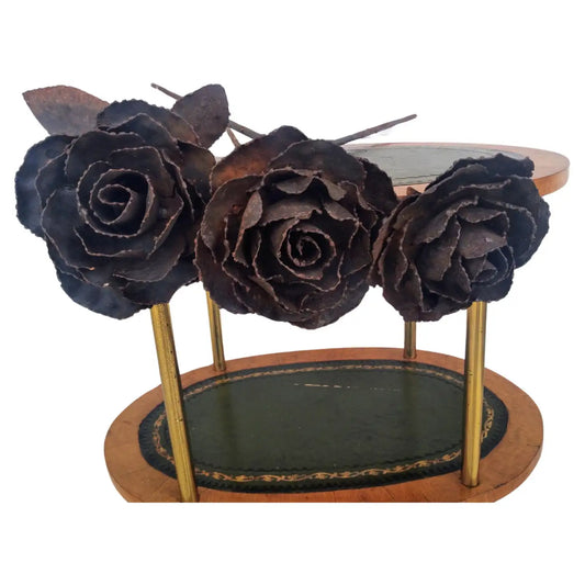 3 Metal Long Stem Roses