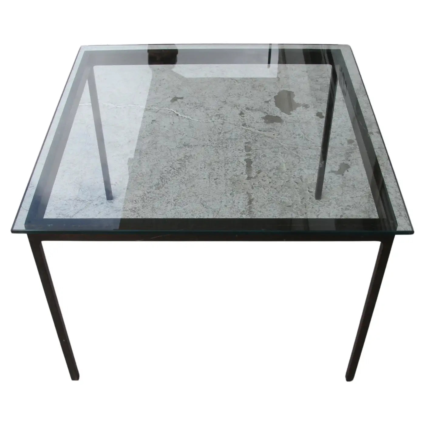 Nicos Zographos Bronze Base Coffee Table w/ Glass top