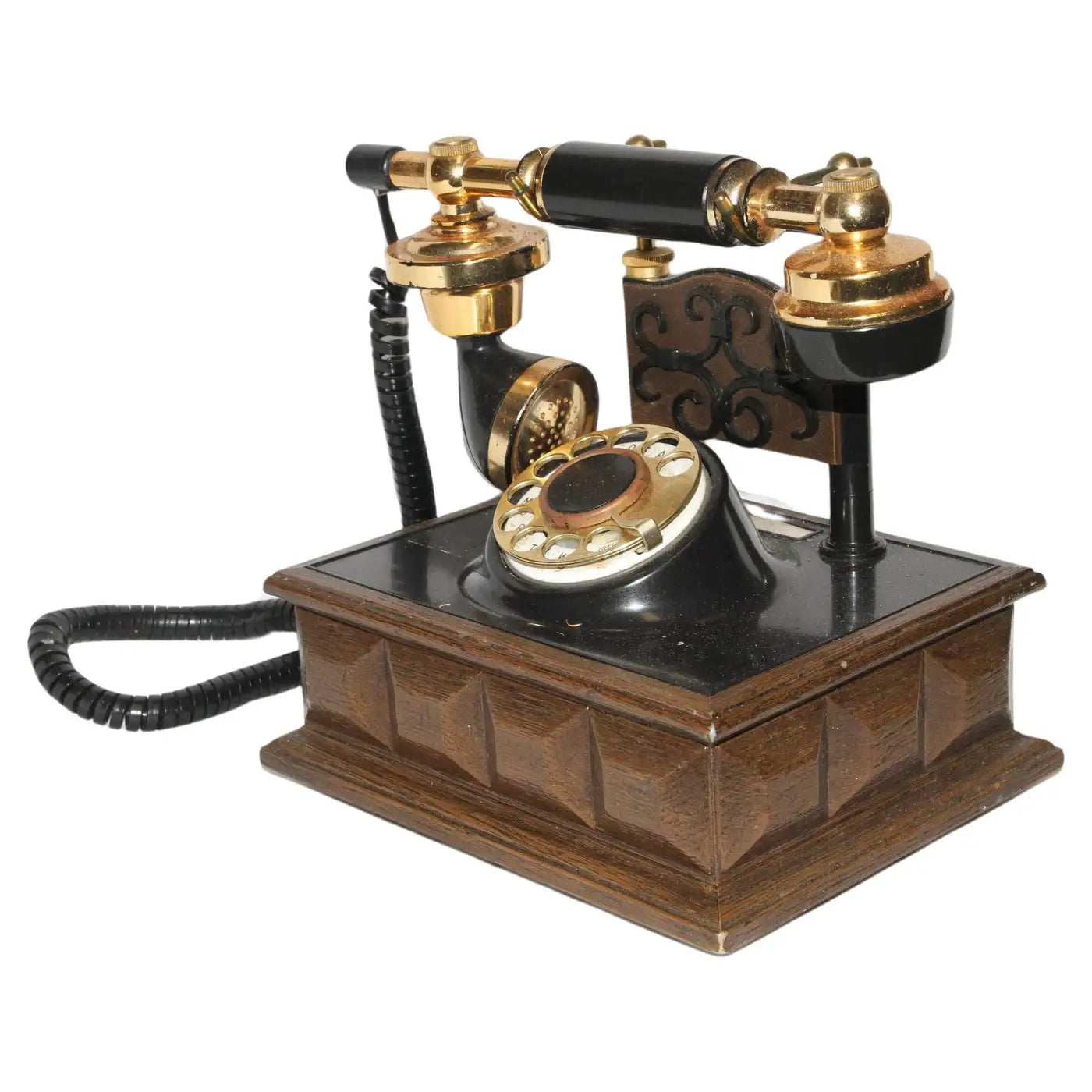 Vintage Wood Rotary Phone