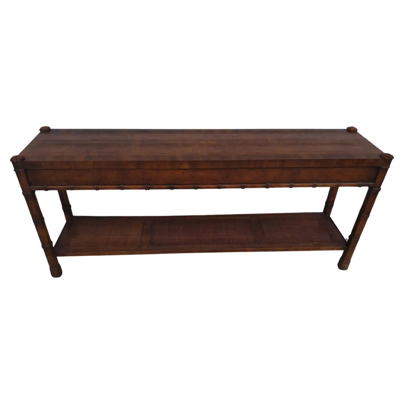 Heritage Furniture Faux Bamboo and Cane Console