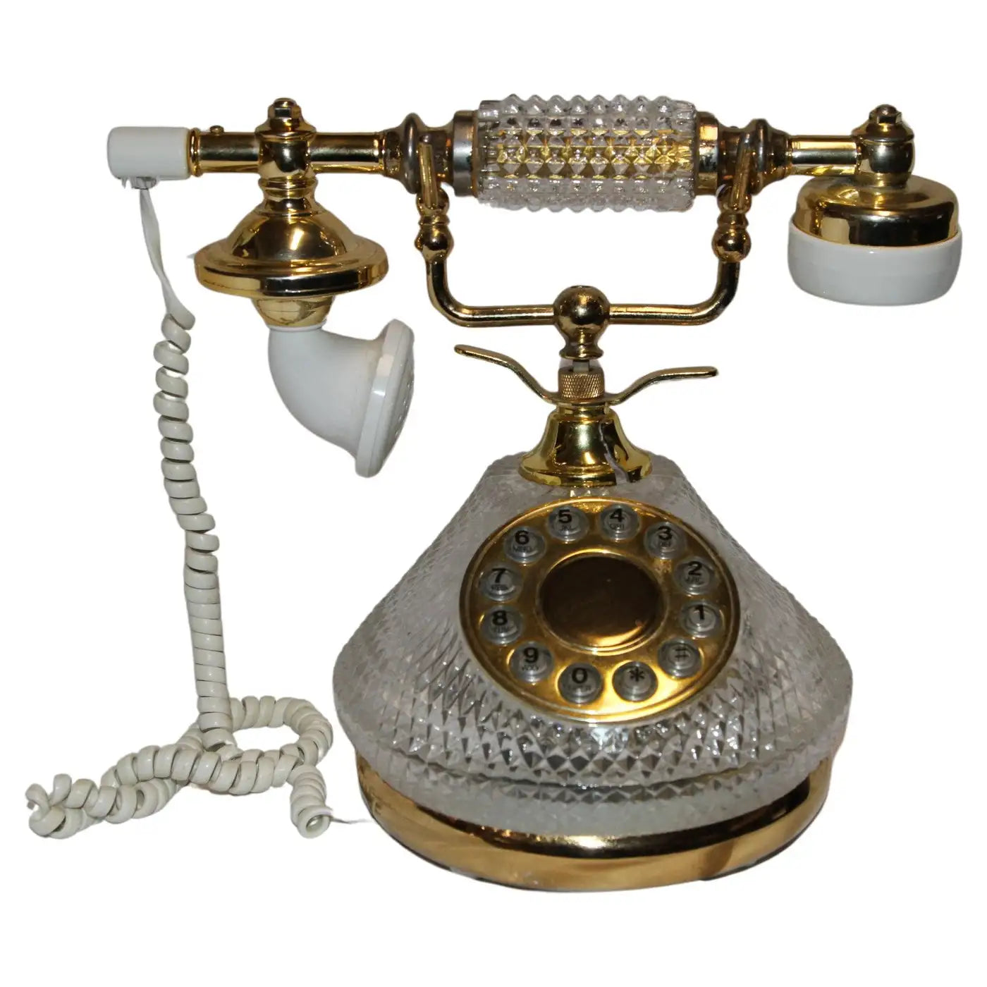 Vintage French Crystal Telephone