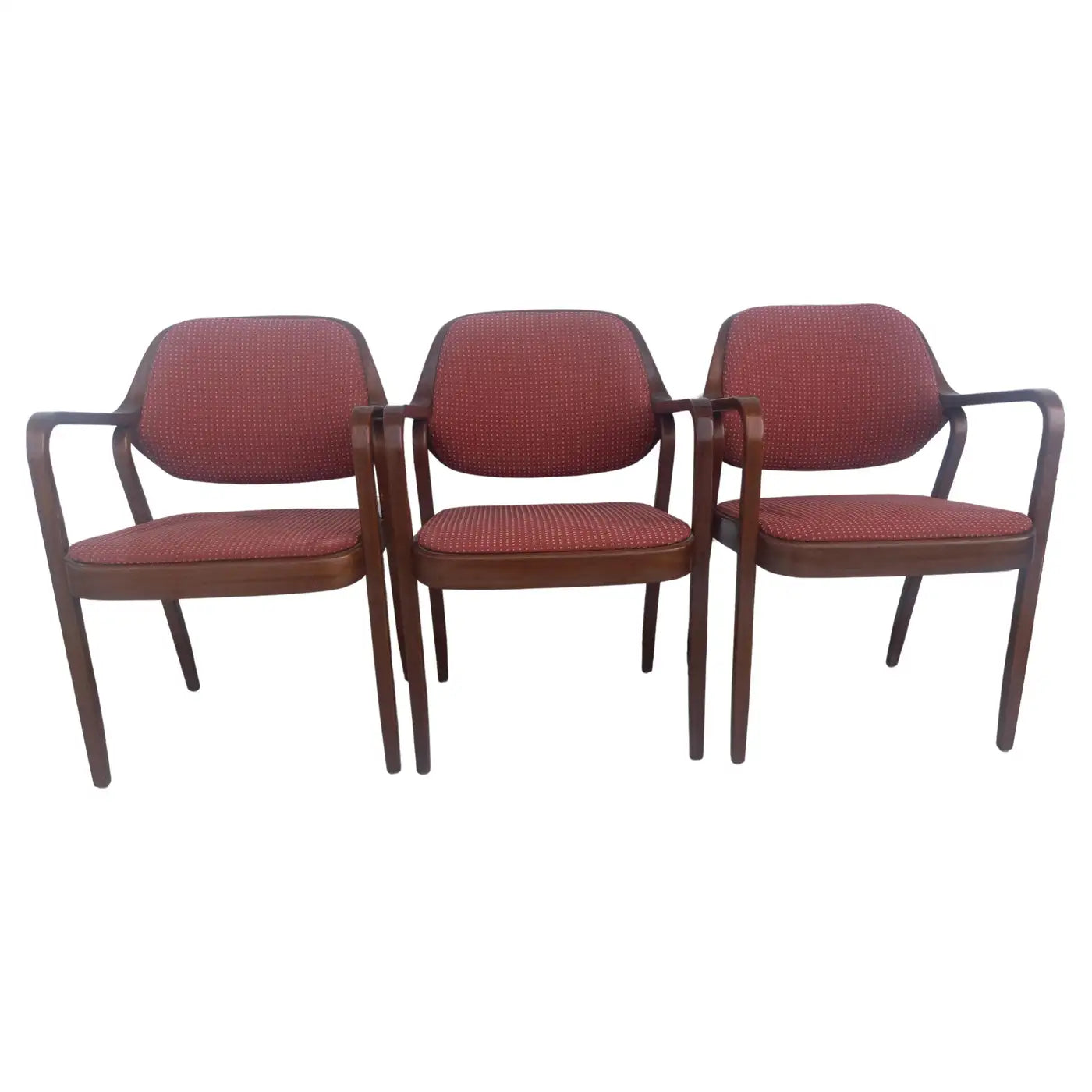 (3) Don Petit for Knoll International Bentwood Armchairs