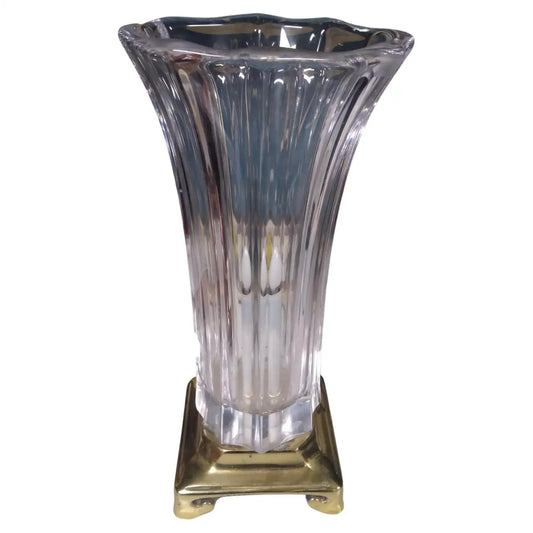 Cut Glass w/ Brass Base Table Lamp