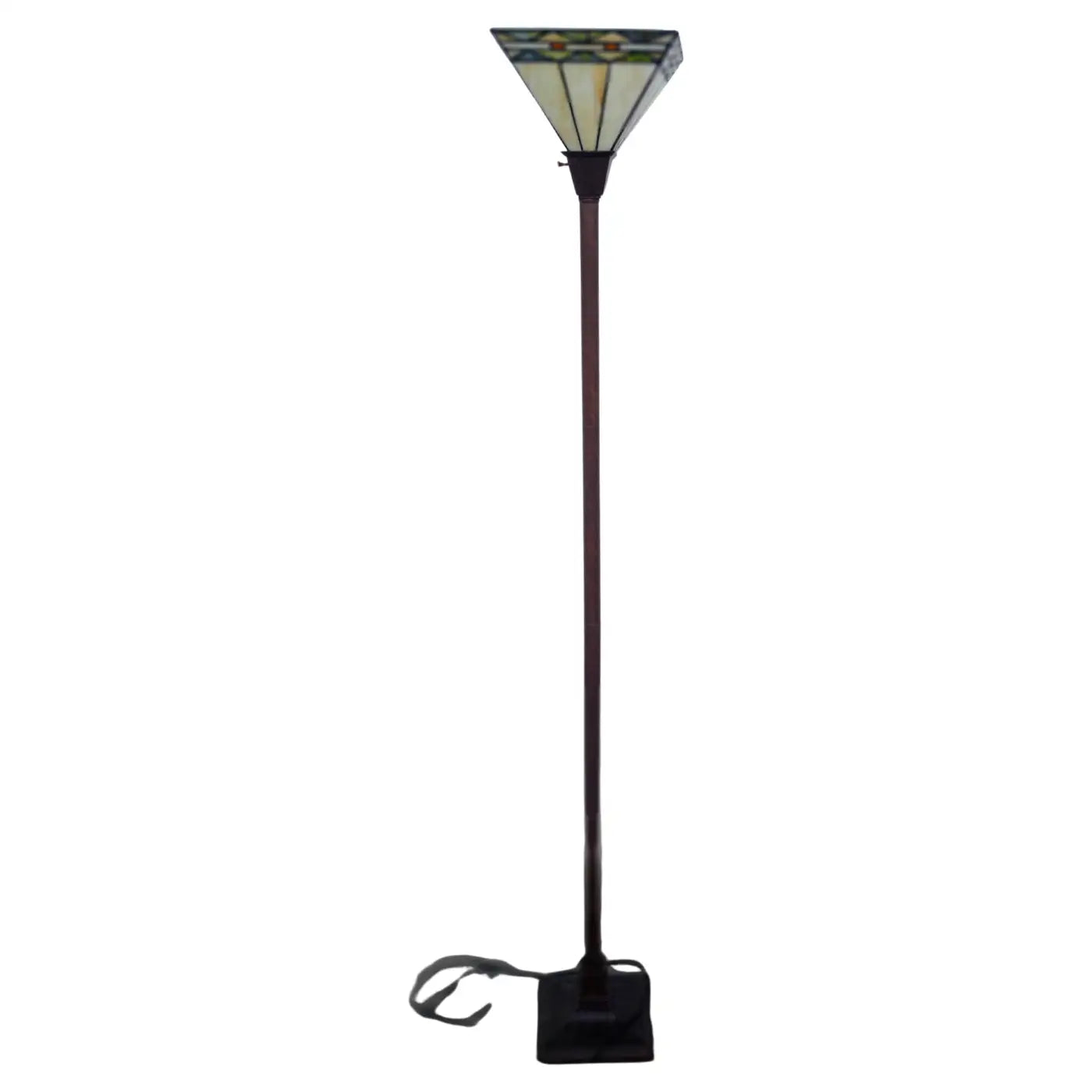 Arts and Crafts Style Floor Lamp w/ Tiffany Style Shade