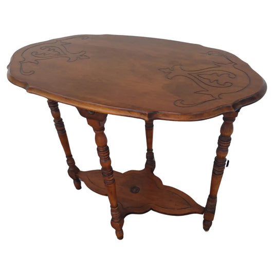 Antique Edwardian Walnut Side Table