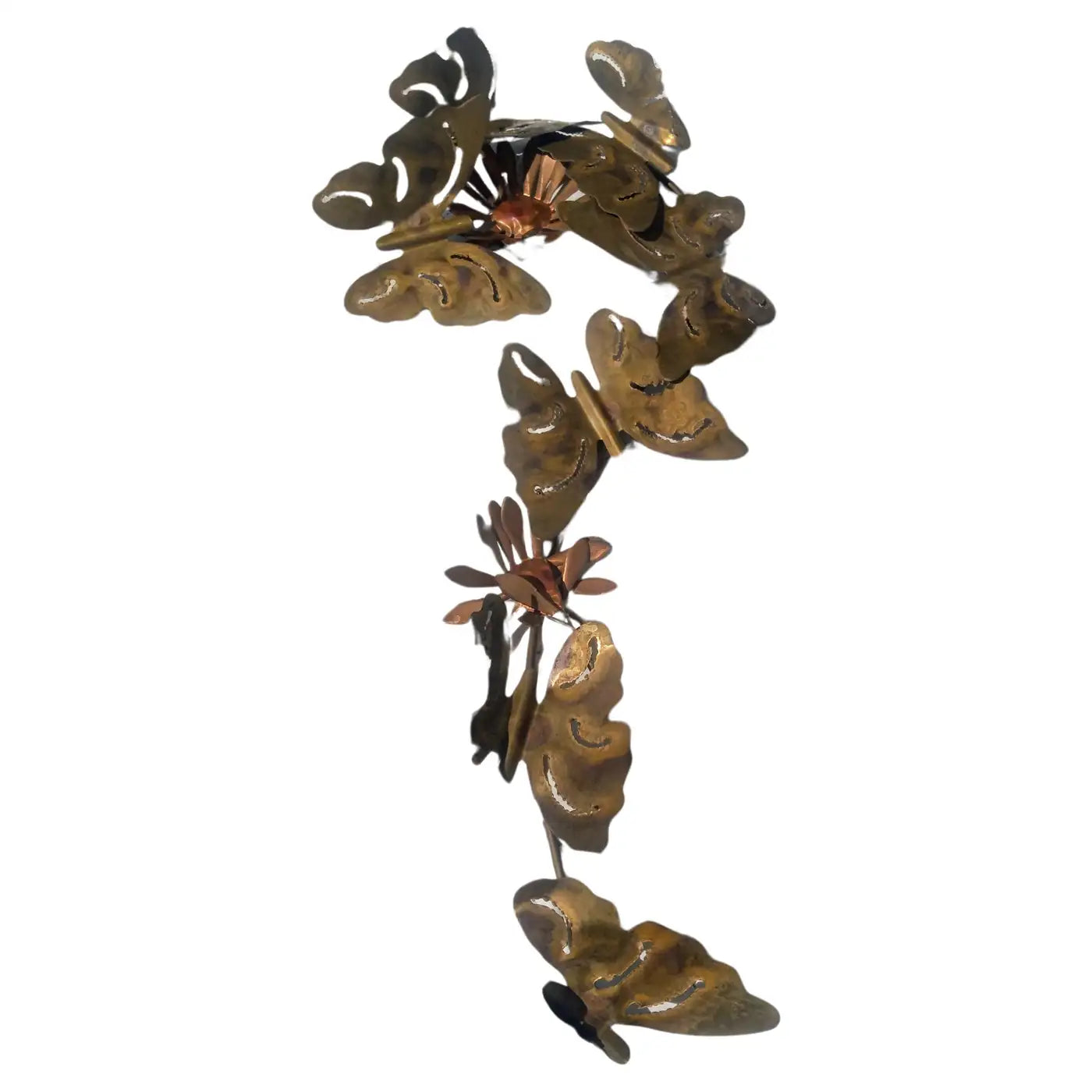 Curtis Jere Style Brass and Metal Wall Sculpture