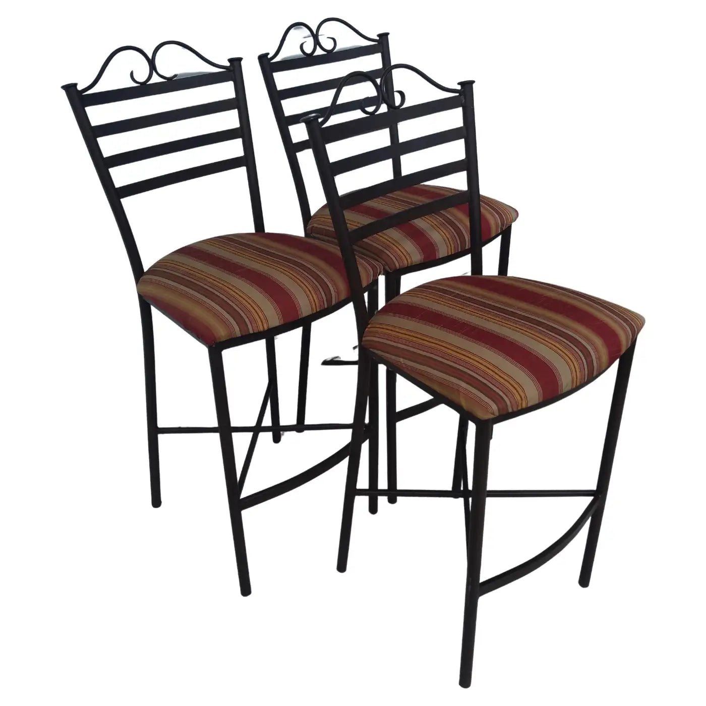 Set of 3 Metal Tempo Industries Barstools