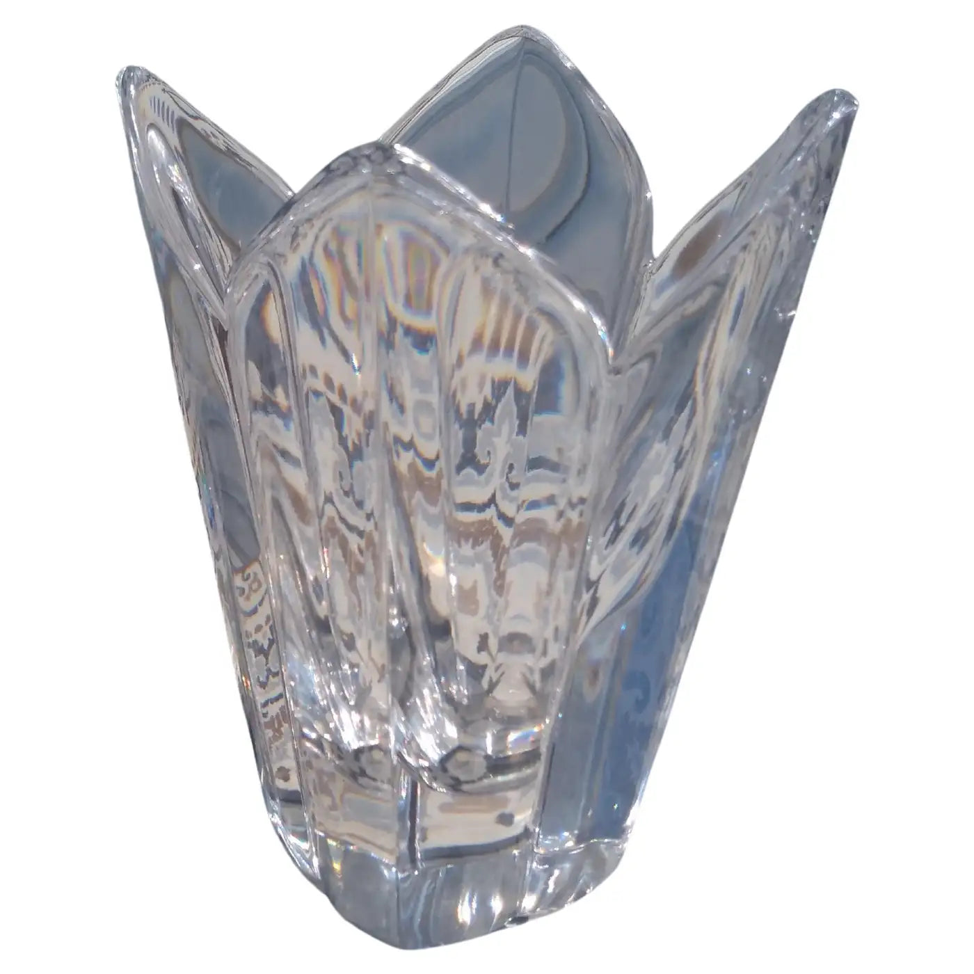 Heavy Crystal Lotus Vase