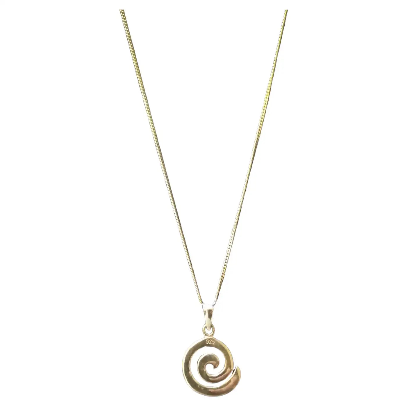 18" Sterling Silver Swirl Pendant Necklace