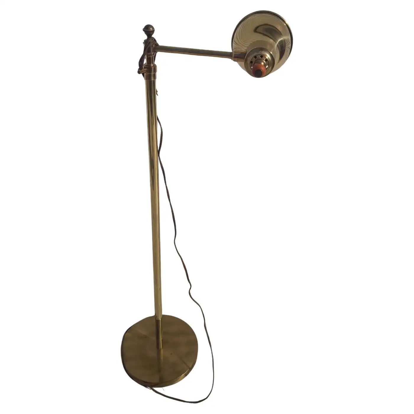 Stiffel Brass Swivel Arm Floor Lamp