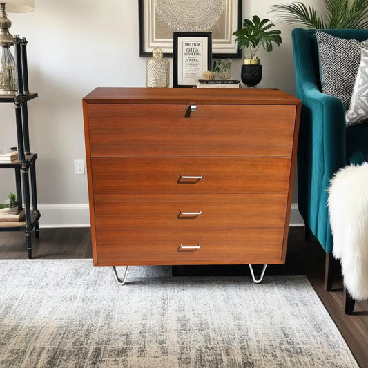 Vintage Mid Century George Nelson 40″ wide Gentlemens Secretary Chest