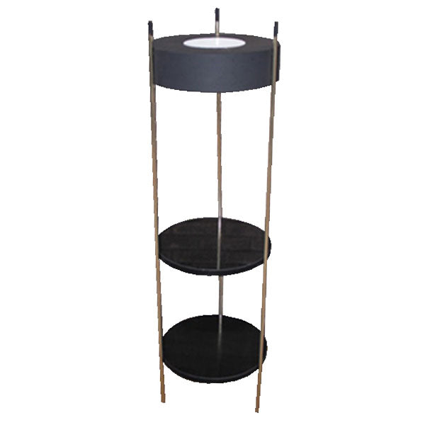 Laurel Lamp Co. Shelved Metal Floor Lamp Side Table (MR5330)