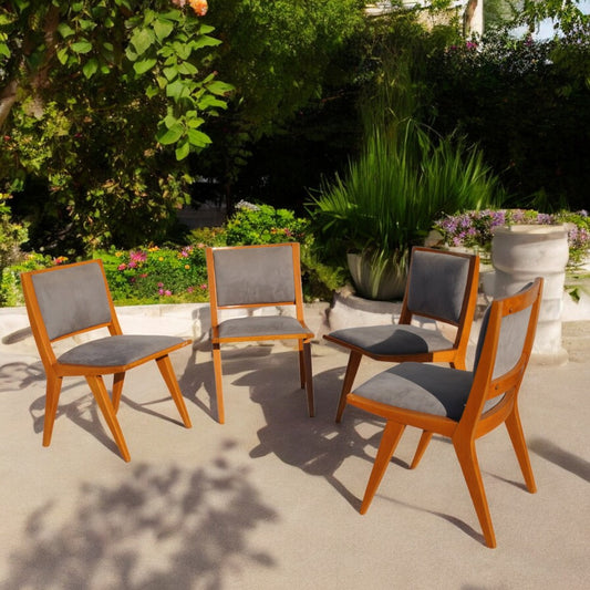 Restored Jens Risom Dining Side Armless Chairs