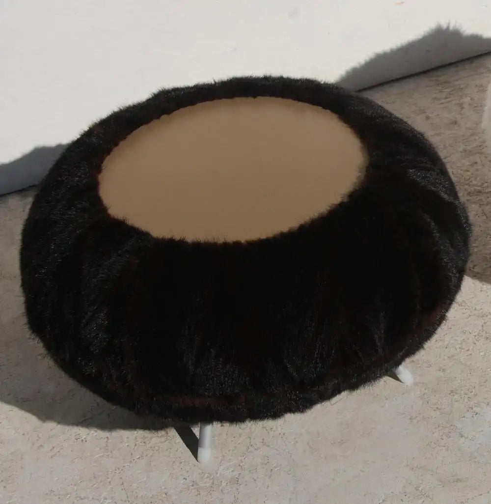 Faux Fur Table Stool by Allermuir