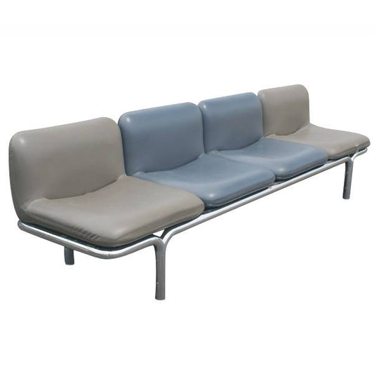 Brian Kane Metropolitan Luxe Modern Chrome 4 Seat Sofa