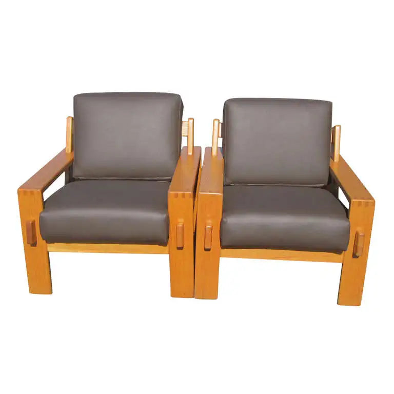 Pair of Mid Century Modern Thonet Modular Lounge Chairs